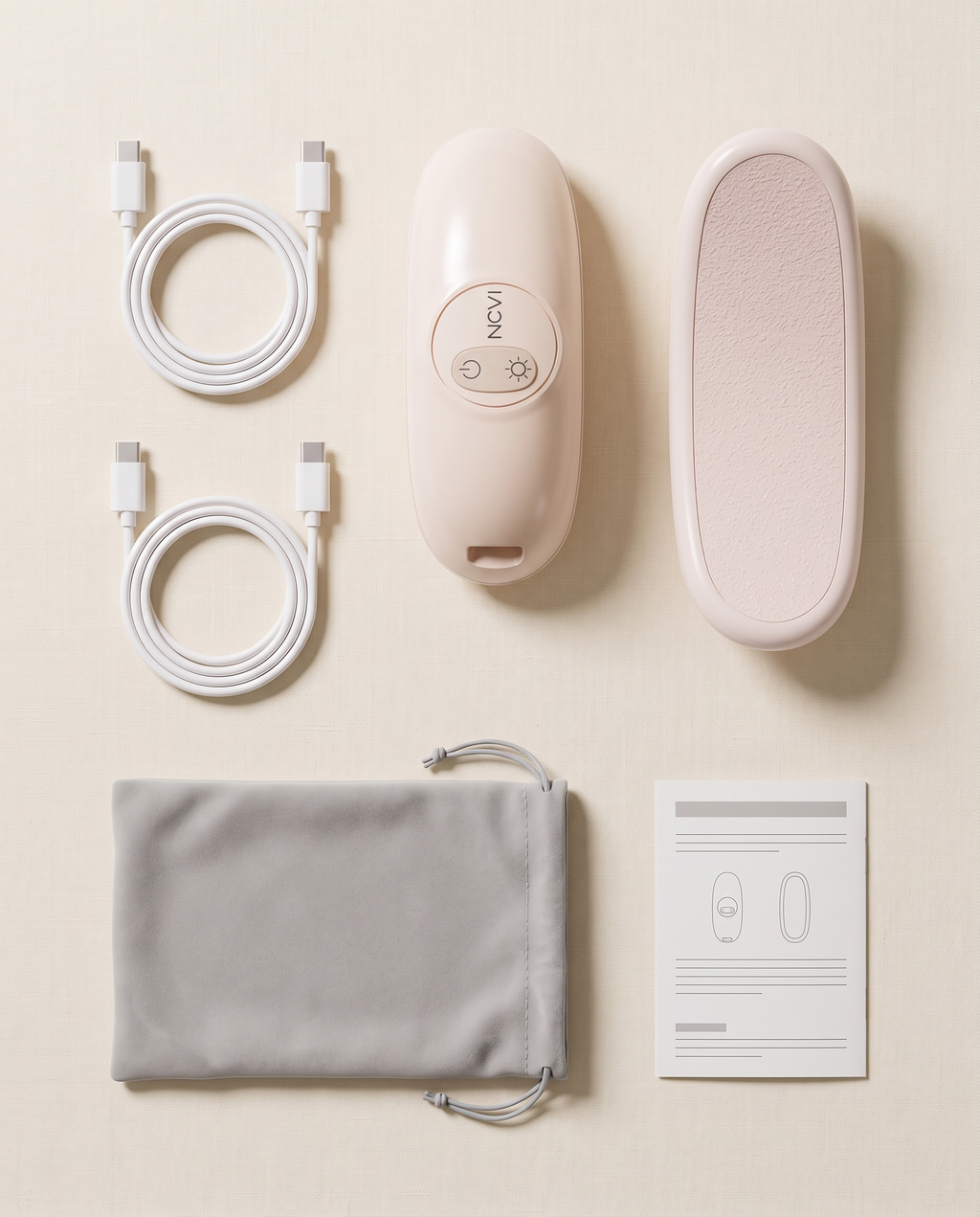 What's in the box: two massagers, two USB-C cables, a storage pouch and an instruction manual